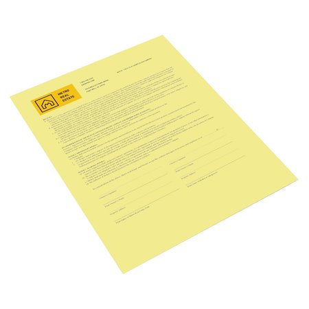 XEROX Carbonless Paper, 8.5x11, Canary, PK500 3R12437